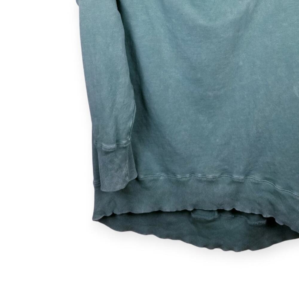 PILCRO Anthropologie Acid Wash "Donna" Boatneck Sweatshirt Marine #OB1196261 - L - Picture 3 of 9